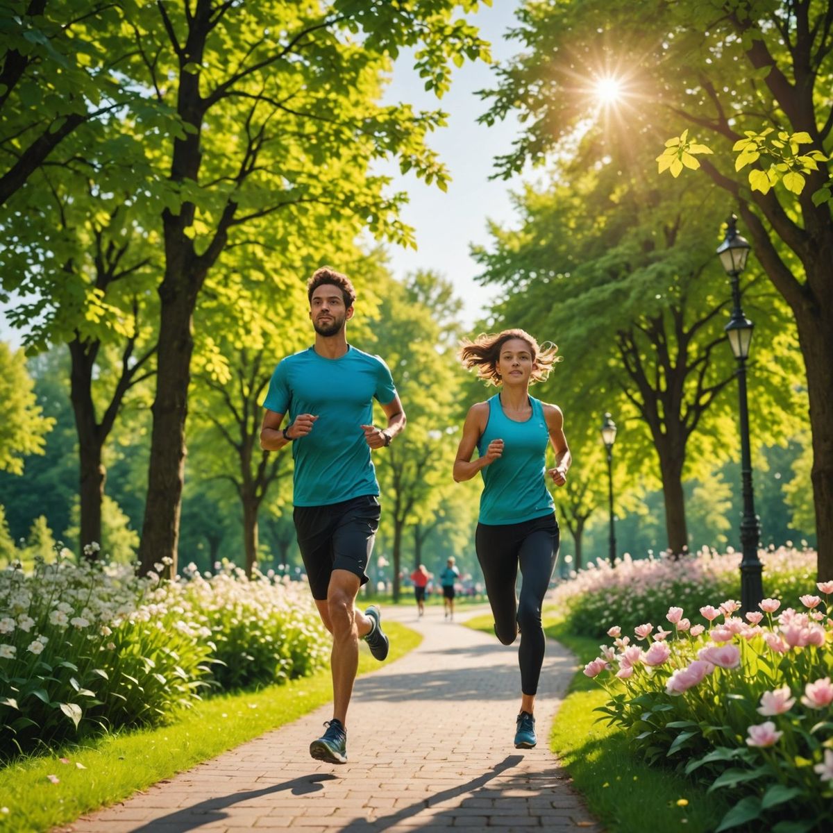 Abstract plant leaves in indigo and soft peach tones